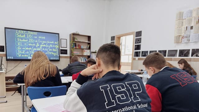 Students in an international school classroom
