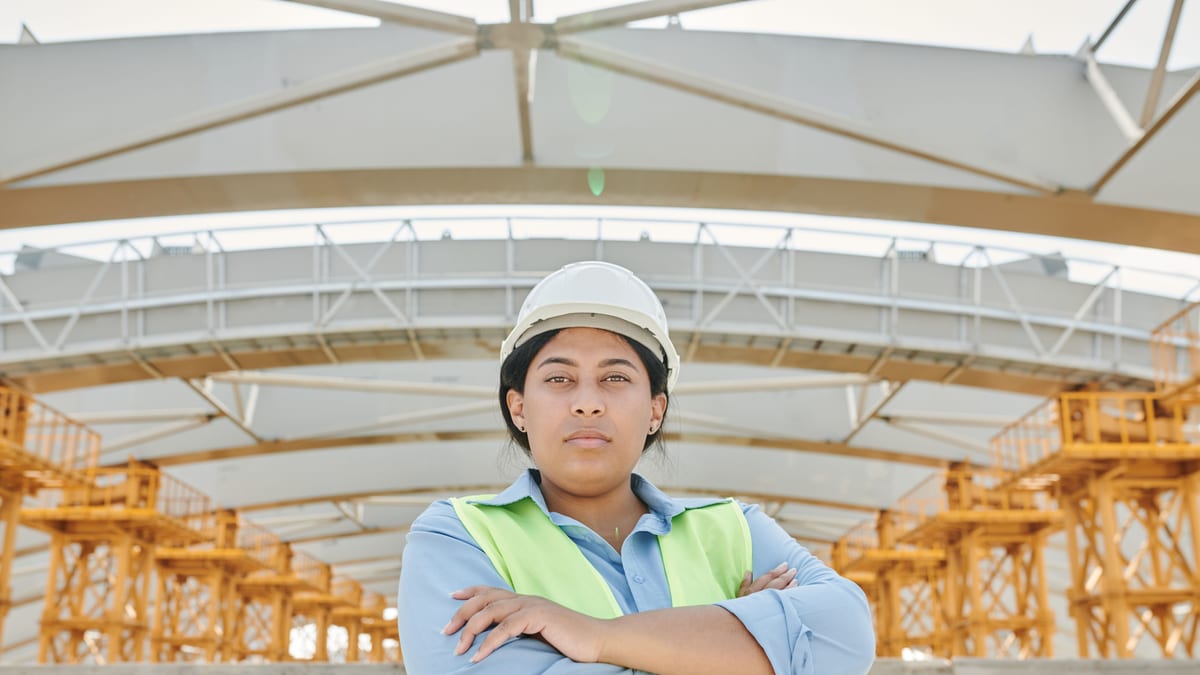Engineer on an industrial site