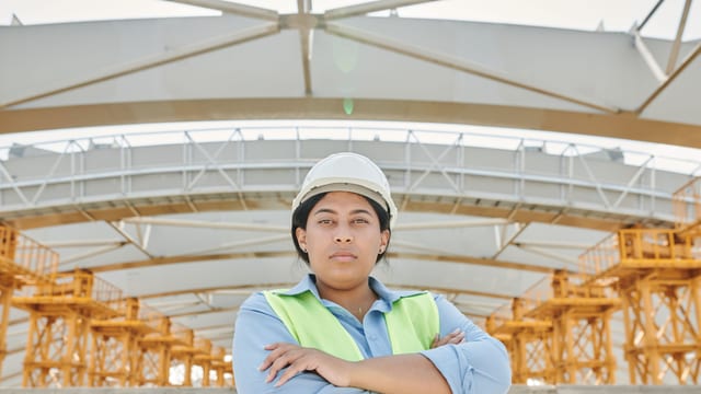 Engineer on an industrial site