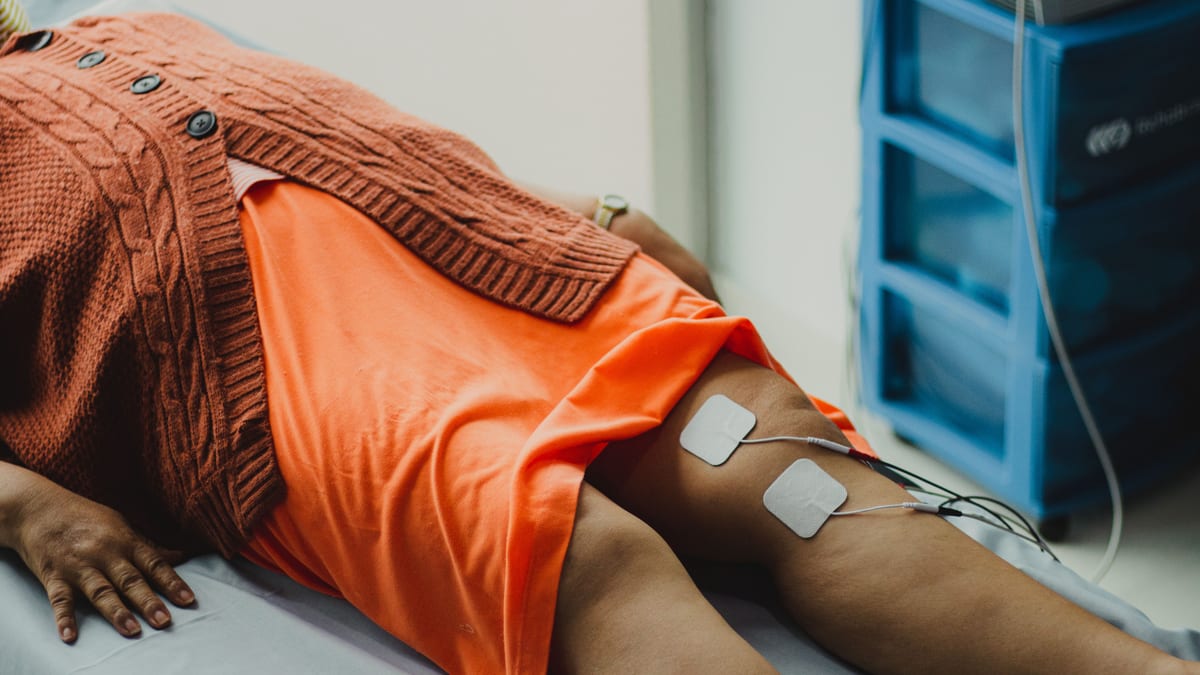 Physiotherapist during a session with a patient
