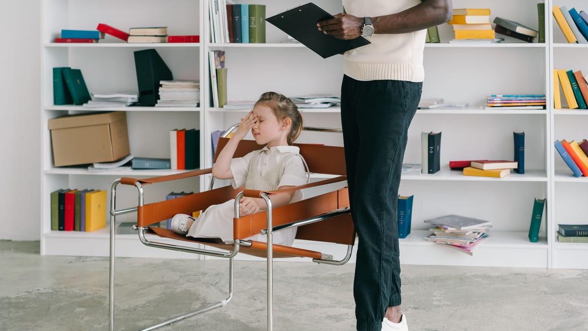 Speech therapist during a session with a child