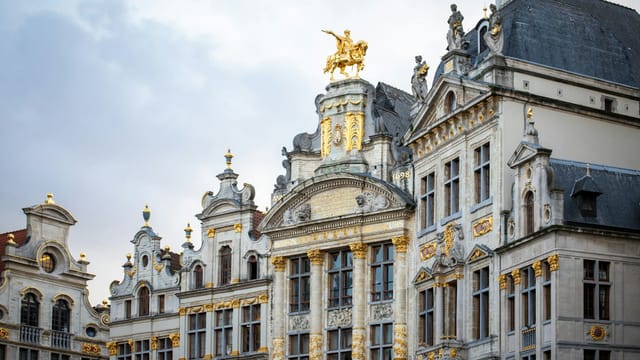 Gilded facades of the guild houses on Brussels' Grand-Place
